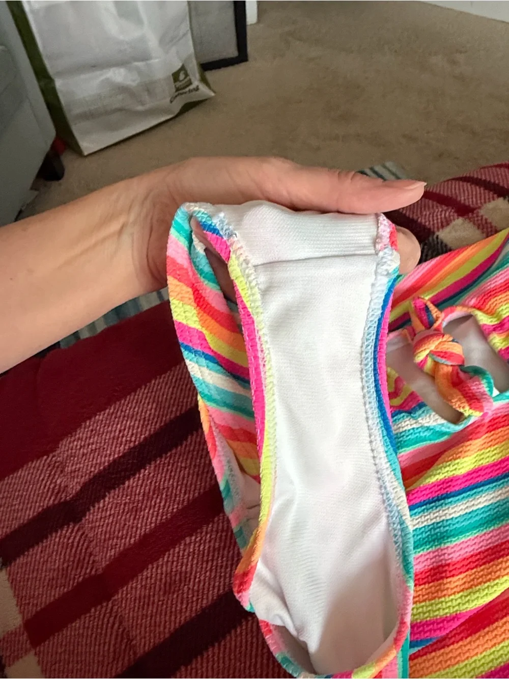 btween Kids One-Piece Swimsuits — Pink Floral & Multicolor Stripe